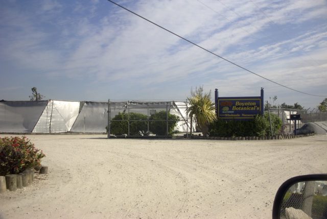 Clear Frost Protection Fabric being used a Boynton Botanical's Nursery