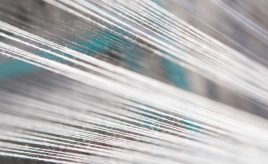 close up of woven narrow fabric